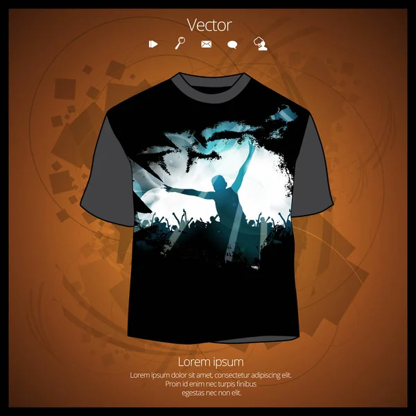 Ilustración de plantilla de camiseta — Vector de stock