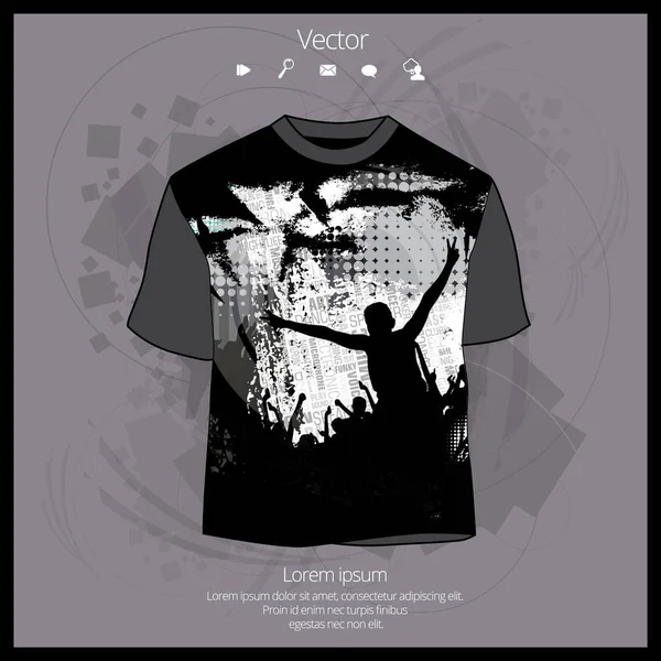 Illustrazione modello T-shirt — Vettoriale Stock