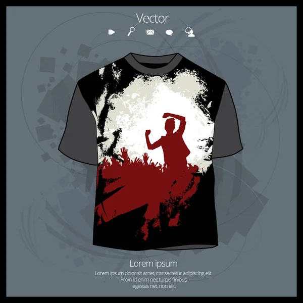 T-shirt sjabloon illustratie — Stockvector