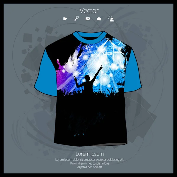 Illustration T-Shirt-Vorlage — Stockvektor