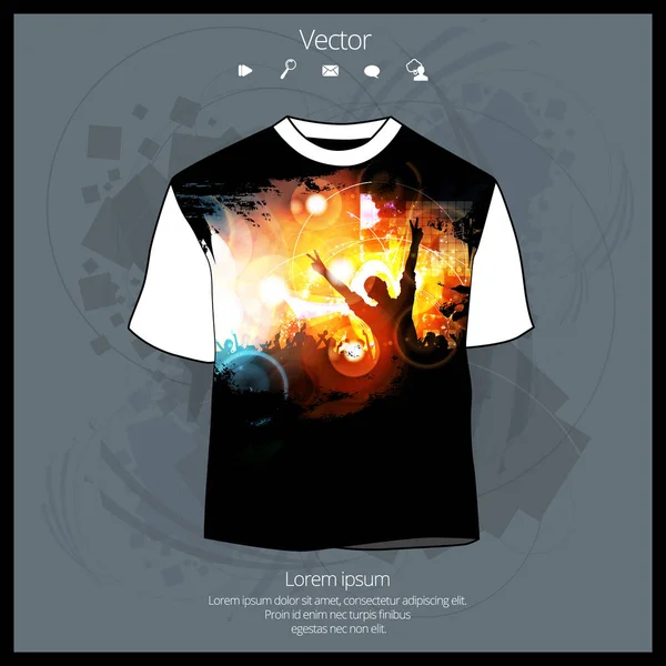 Ilustración de plantilla de camiseta — Vector de stock