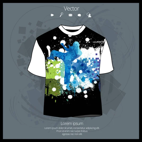 T-shirt modelo ilustração —  Vetores de Stock