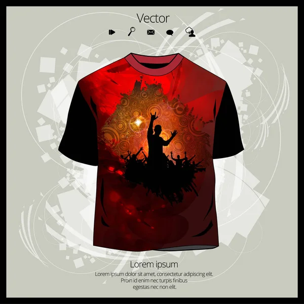 Illustrazione modello T-shirt — Vettoriale Stock