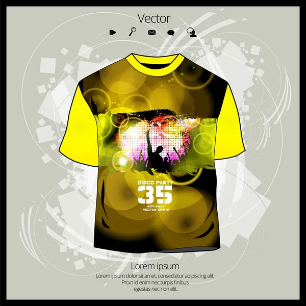 Illustration T-Shirt-Vorlage — Stockvektor