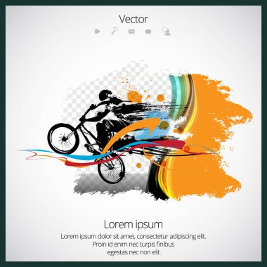 Bisiklet jumper illüstrasyon