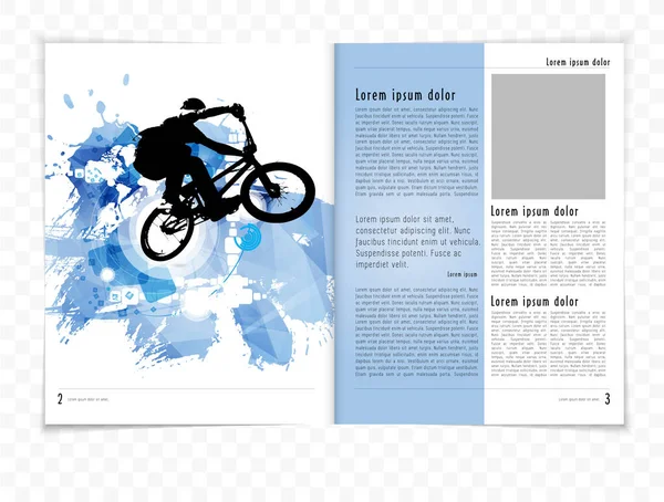Présentation des brochures sportives — Image vectorielle
