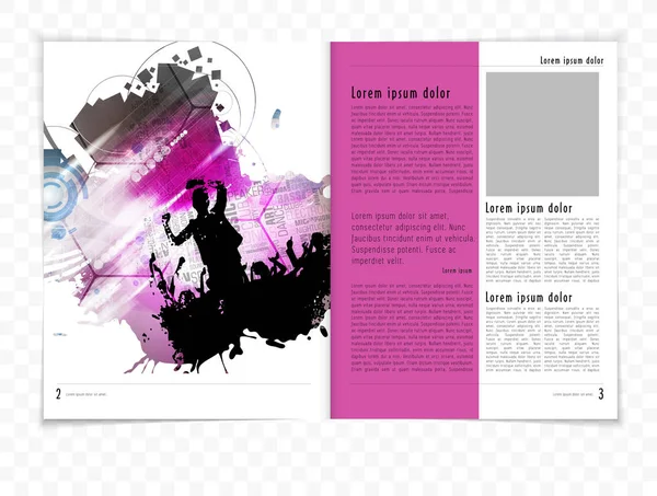 Illustrazione del layout della brochure — Vettoriale Stock