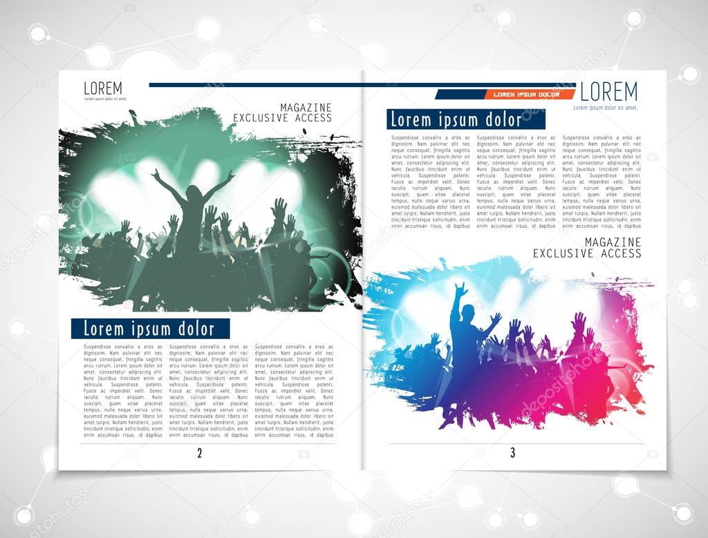 Brochure layout illustration