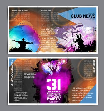 Broşür düzen partisi çizim ile