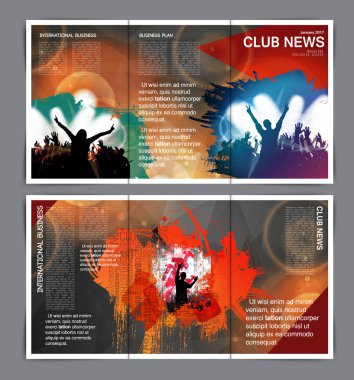 Broşür düzen illüstrasyon