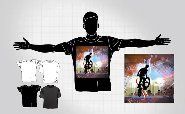 Illustration T-Shirt-Vorlage — Stockvektor