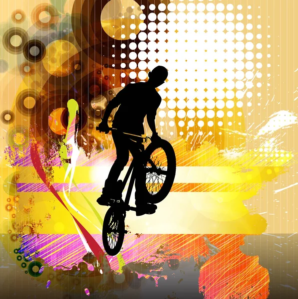 BMX rider illustration — Stock Vector