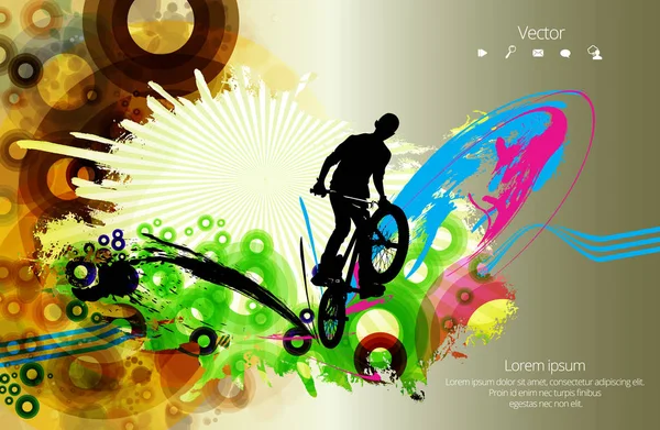 BMX rider ilustrace — Stockový vektor