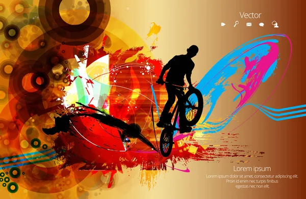 BMX rider illustration — Stock Vector