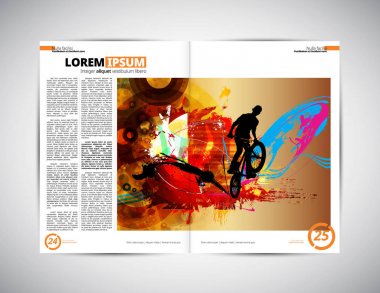 Broşür düzen illüstrasyon 