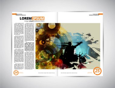 Broşür düzen illüstrasyon 