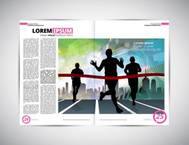 Broşür düzen illüstrasyon 