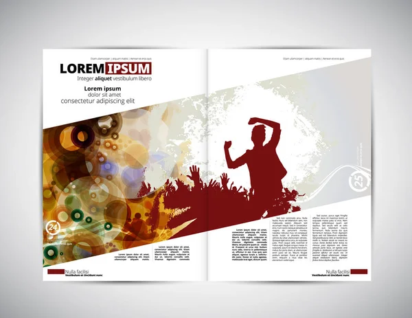 Music magazine layout — Stock Vector