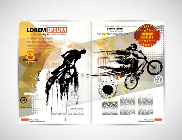 Diseño de la revista Sport — Vector de stock