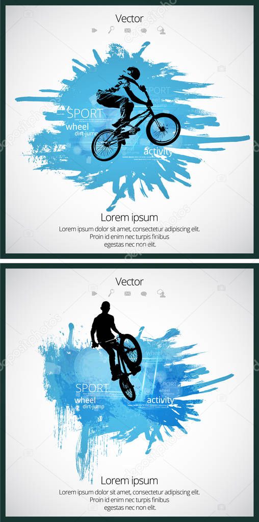 Extreme cyclist illustration
