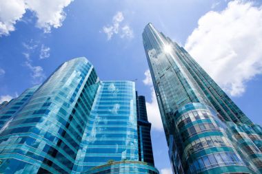  Ofis binaları, şehir merkezinde Hong Kong