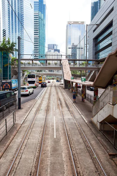 Hong Kong paisaje urbano durante el día — Foto de Stock