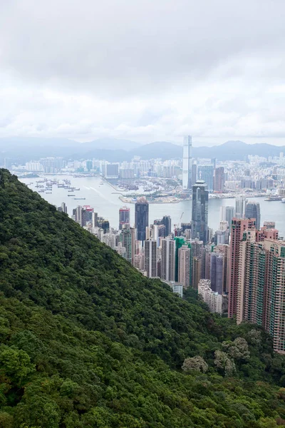 Cidade de Hong Kong a partir do pico — Fotografia de Stock
