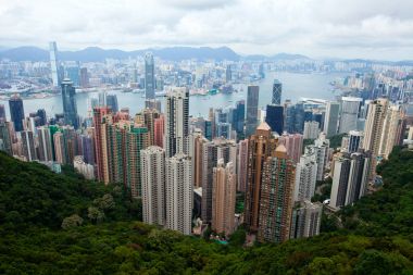 Hong Kong cityscape pik üzerinden