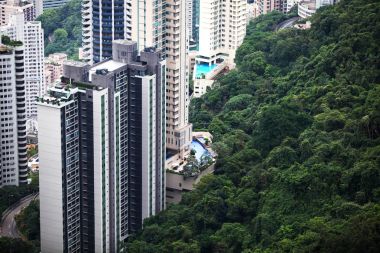 Hong Kong cityscape pik üzerinden