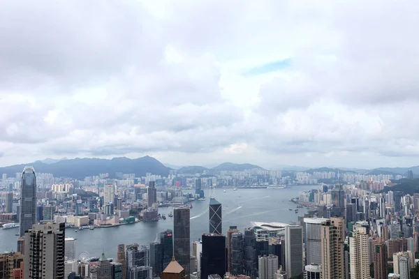 Hong kong Stadtbild vom Gipfel — Stockfoto