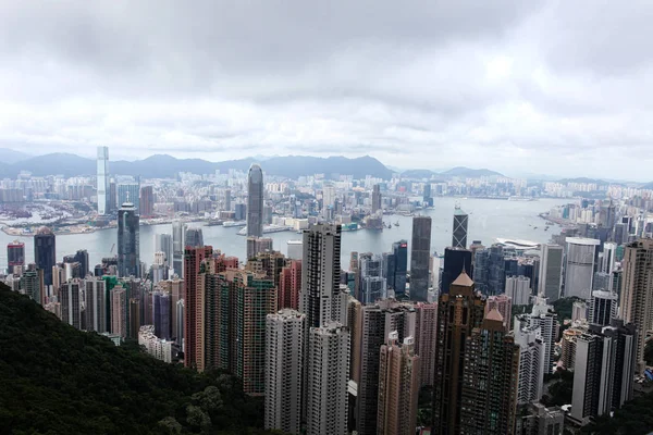 Paesaggio urbano di Hong Kong dal picco — Foto Stock