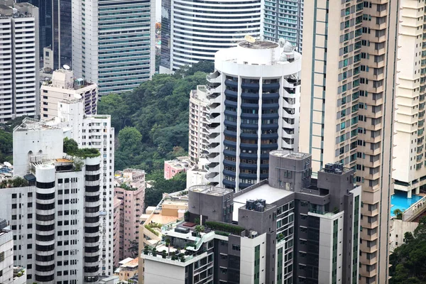 Hong kong Stadtbild vom Gipfel — Stockfoto