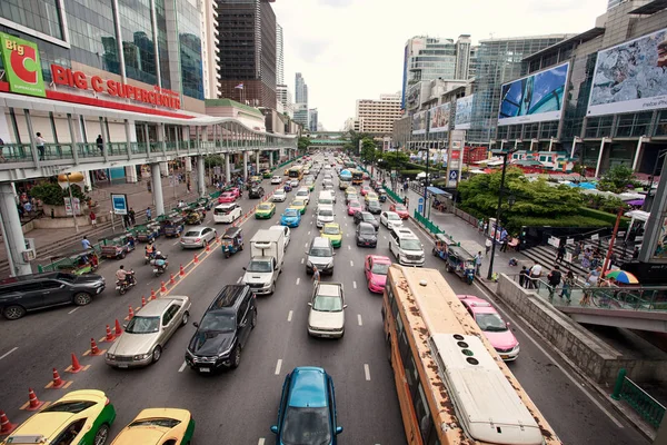 Bangkok tráfico de paisaje urbano — Foto de Stock