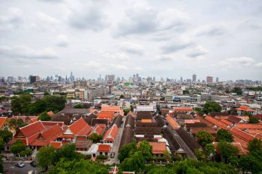 Wat Saket Bangkok panorama görüş
