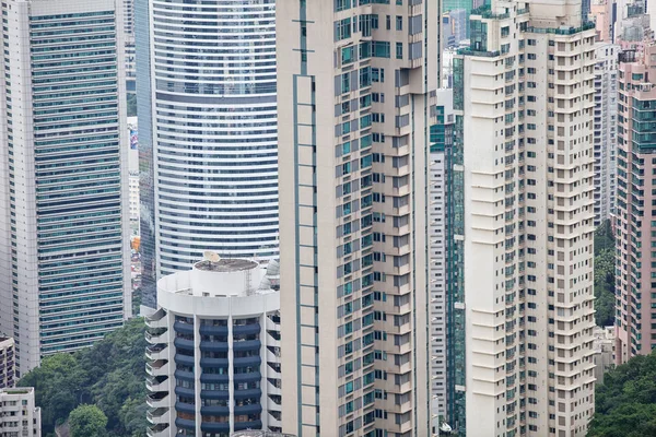 Hong Kong skyline van de piek — Stockfoto