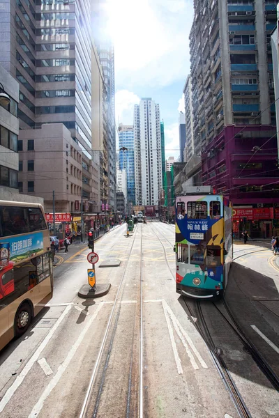 Hong Kong paisagem urbana durante o dia — Fotografia de Stock