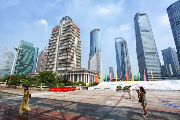 Stadtlandschaft Bürogebäude in Shanghai — Stockfoto