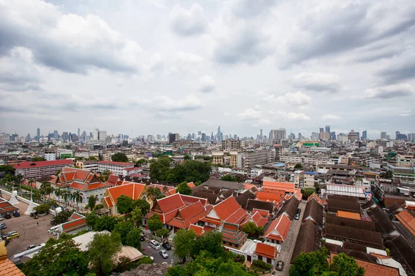 Widok panoramy Bangkoku z Wat Saket — Zdjęcie stockowe