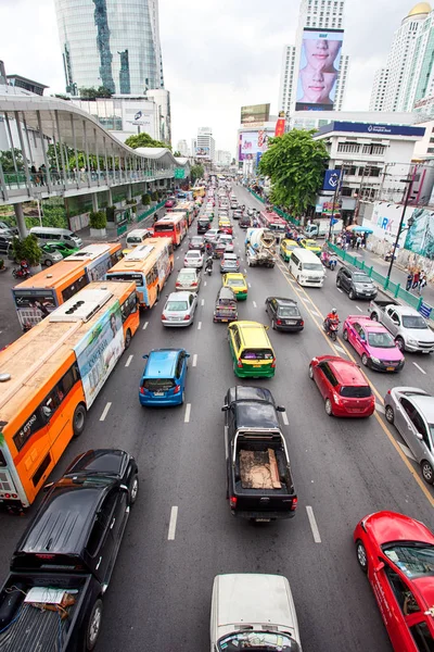 Cityscape traffic in Bangkok Royalty Free Stock Photos