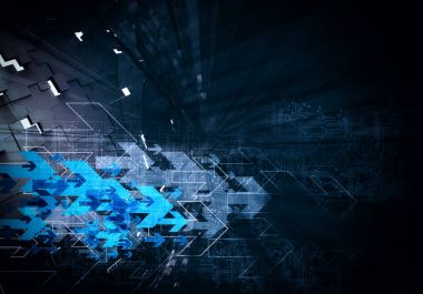 Dijital ok teknolojik altyapı 3D render