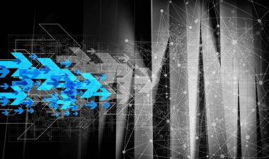 Dijital ok teknolojik altyapı 3D render 