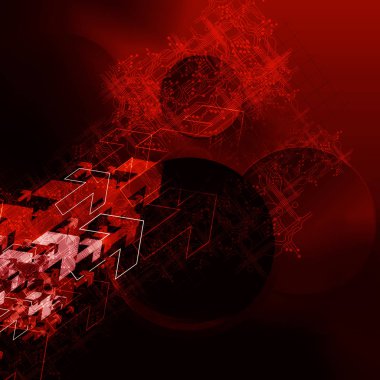 Dijital ok teknolojik altyapı 3D render 