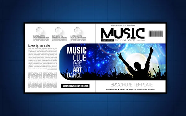 Brochure music layout — Stock Vector