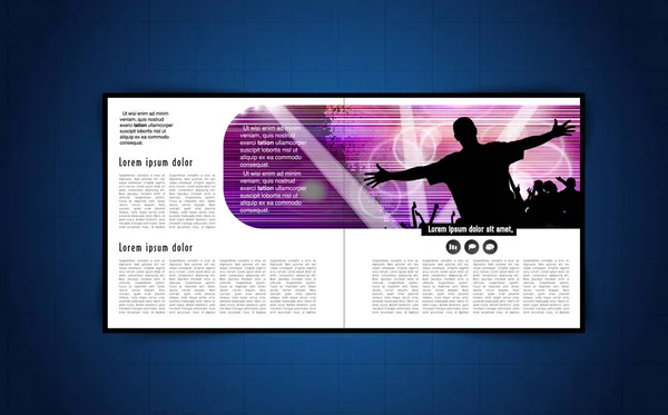 Diseño de música de folleto — Archivo Imágenes Vectoriales