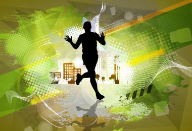 Runner spor illüstrasyon