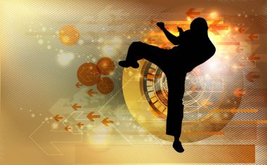 Karate spor illüstrasyon