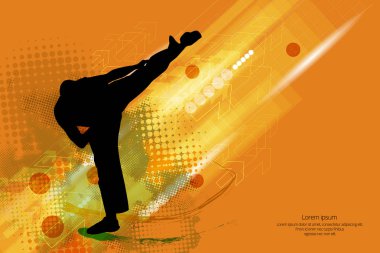 Karate spor illüstrasyon