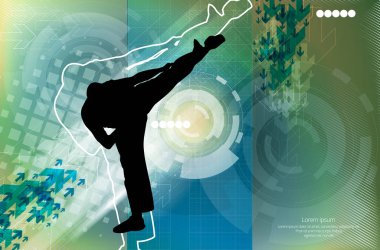 Karate spor illüstrasyon