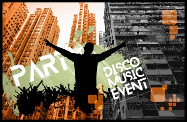 Dans eden insanların silueti