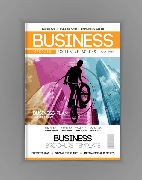 Business magazine layout — Stock Vector